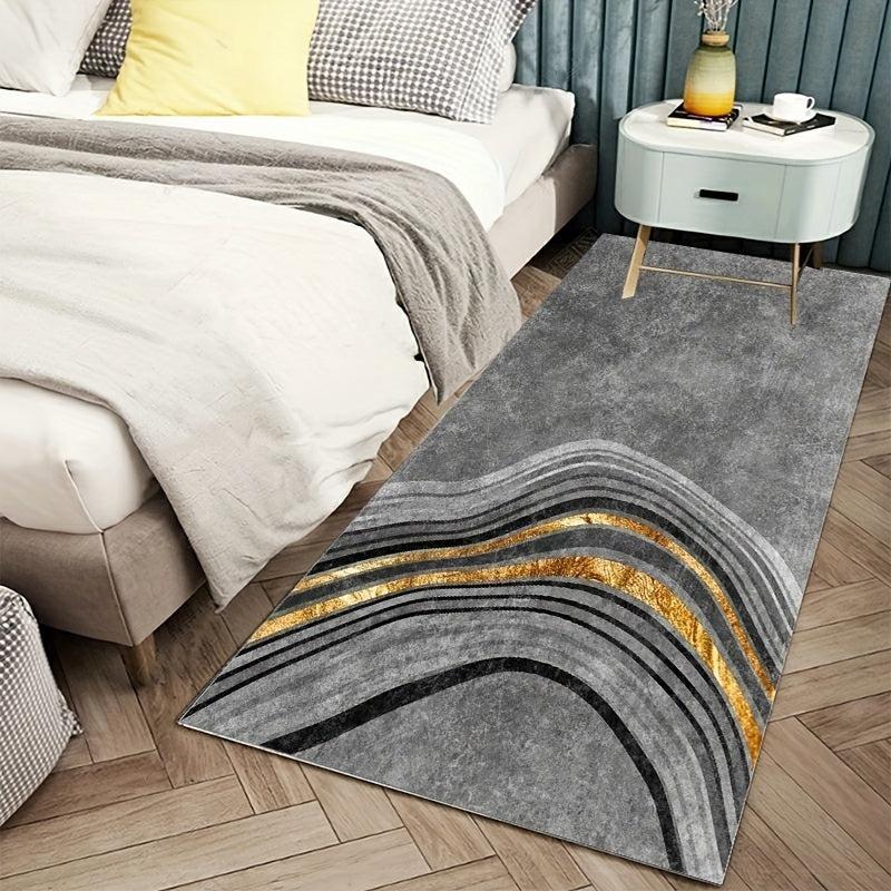 Modern Area Rug Abstract Crystal Velvet Non-slip Soft Fiber Carpet