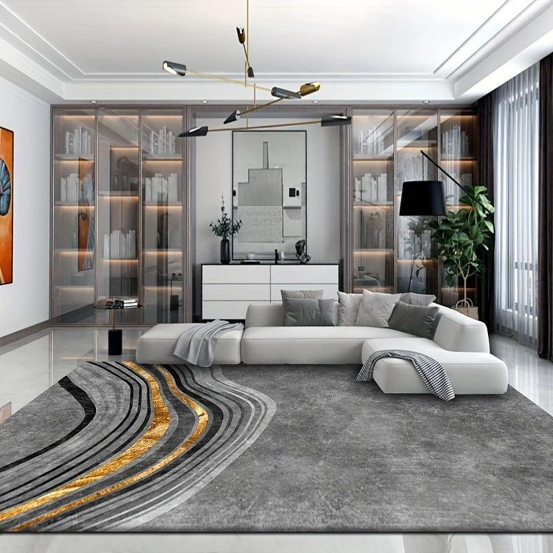 Modern Area Rug Abstract Crystal Velvet Non-slip Soft Fiber Carpet