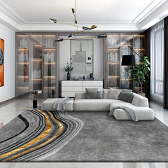 Modern Area Rug Abstract Crystal Velvet Non-slip Soft Fiber Carpet