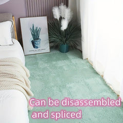 10pcs Plush Puzzle Foam Floor Mat Splicing Carpet Anti fall Bedside Mat