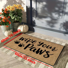 Wipe Your Paws Welcome Mat Non-slip Front Door Low Pile Dirt Resistance