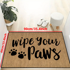 Wipe Your Paws Welcome Mat Non-slip Front Door Low Pile Dirt Resistance