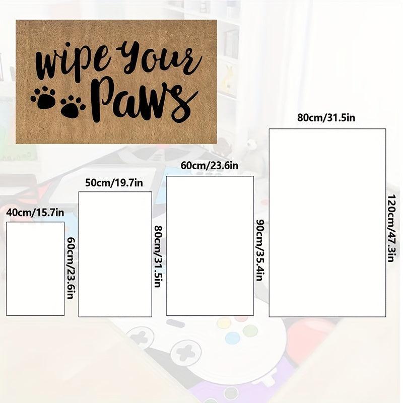 Wipe Your Paws Welcome Mat Non-slip Front Door Low Pile Dirt Resistance