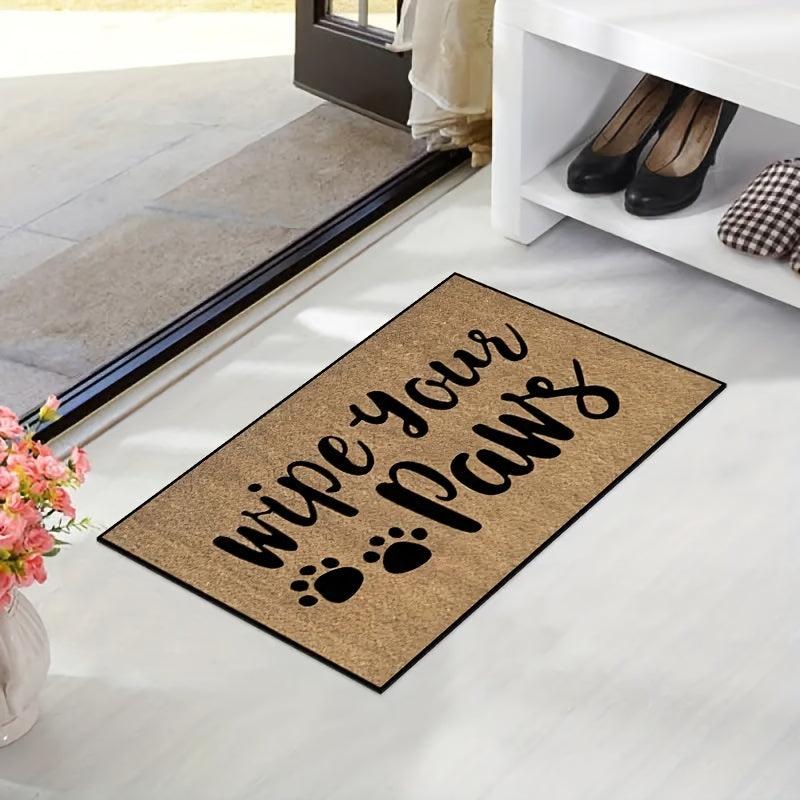 Wipe Your Paws Welcome Mat Non-slip Front Door Low Pile Dirt Resistance