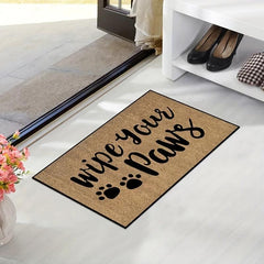 Wipe Your Paws Welcome Mat Non-slip Front Door Low Pile Dirt Resistance