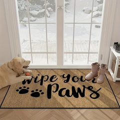 Wipe Your Paws Welcome Mat Non-slip Front Door Low Pile Dirt Resistance