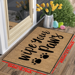 Wipe Your Paws Welcome Mat Non-slip Front Door Low Pile Dirt Resistance