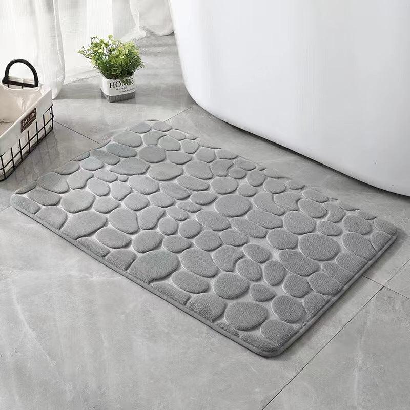 Stone Embossed Carpet Home Floor Mat Kitchen Bathroom Non Slip Mat