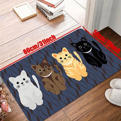 Cat Kitchen Floor Mat Non Slip Oilproof Waterproof