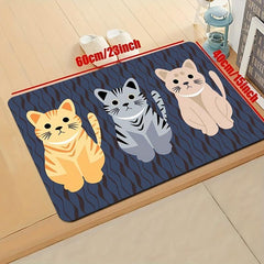 Cat Kitchen Floor Mat Non Slip Oilproof Waterproof