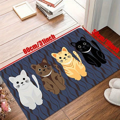 Cat Kitchen Floor Mat Non Slip Oilproof Waterproof