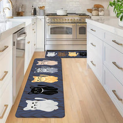 Cat Kitchen Floor Mat Non Slip Oilproof Waterproof