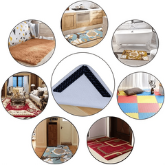 8pcs Rug Gripper Anti Slip Carpet Pads Washable & Durable