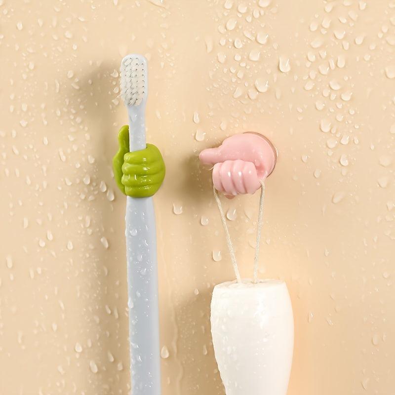 8pcs Thumb Wall Hook Creative Adhesive Key Hook Hangers