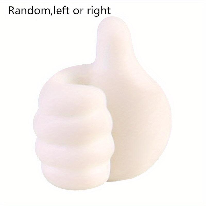 8pcs Thumb Wall Hook Creative Adhesive Key Hook Hangers