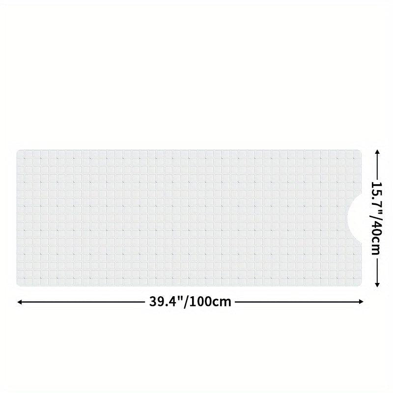 Non Slip Extra Long Bathtub Mat 39 X 100cm