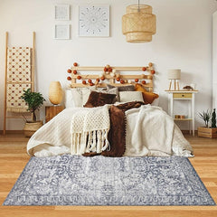 Vintage Boho Area Rug with Anti Slip Backing