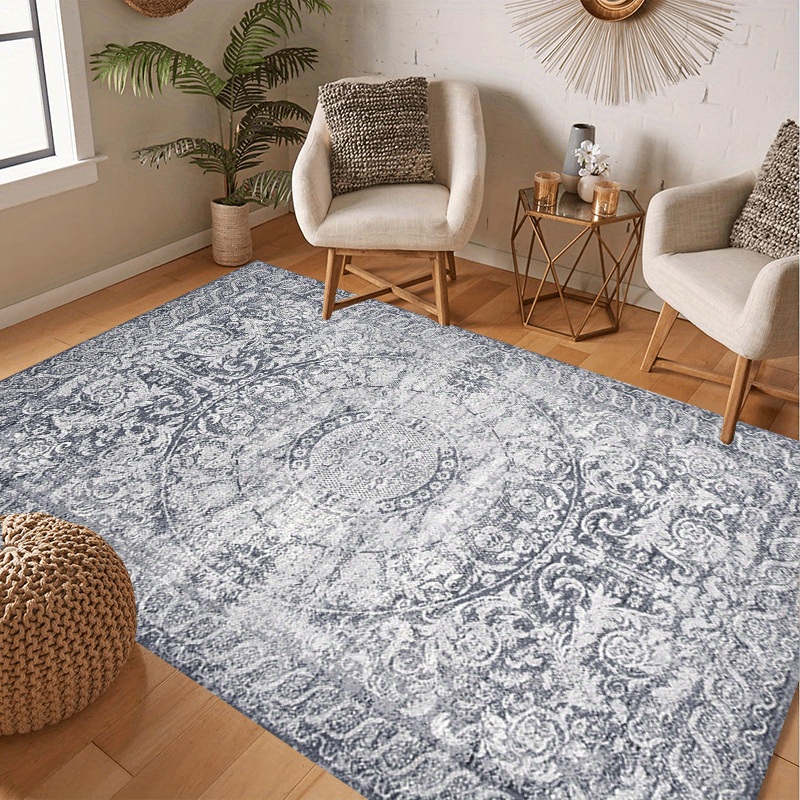 Vintage Boho Area Rug with Anti Slip Backing