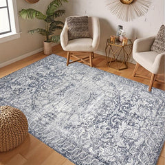 Vintage Boho Area Rug with Anti Slip Backing