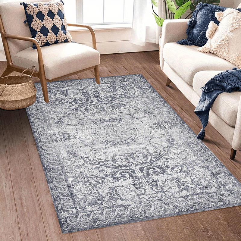Vintage Boho Area Rug with Anti Slip Backing