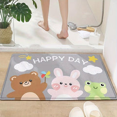 Non Slip Memory Foam Bath Mat Soft Water Absorbent Quick Drying
