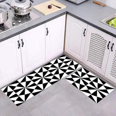 2pcs Soft Cushioned Kitchen Rug Set Anti Fatigue Non Slip Waterproof Runner Mat