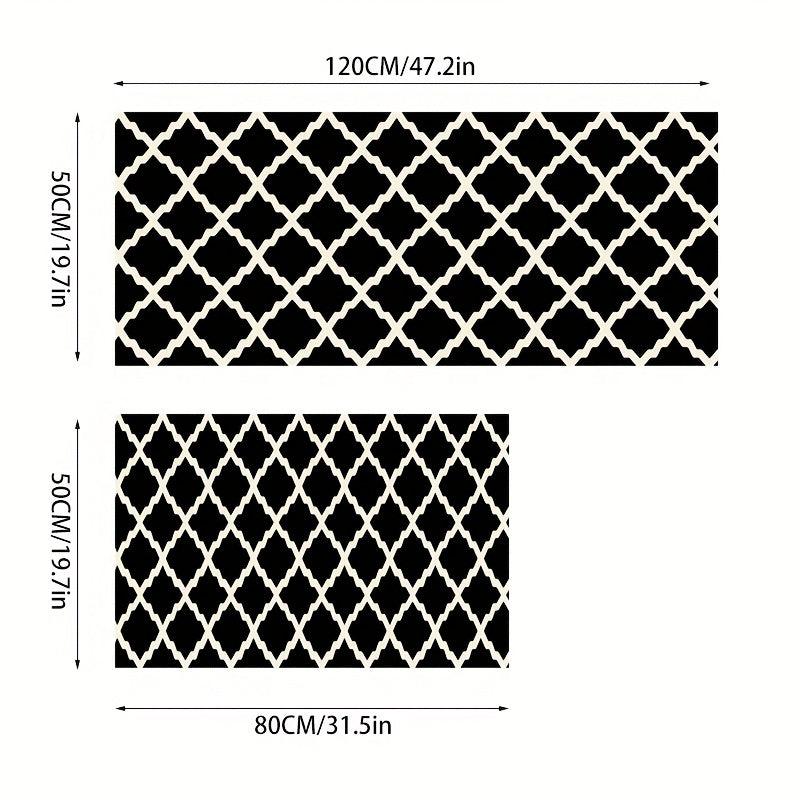 2pcs Soft Cushioned Kitchen Rug Set Anti Fatigue Non Slip Waterproof Runner Mat