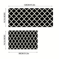 2pcs Soft Cushioned Kitchen Rug Set Anti Fatigue Non Slip Waterproof Runner Mat