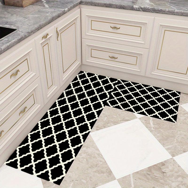 2pcs Soft Cushioned Kitchen Rug Set Anti Fatigue Non Slip Waterproof Runner Mat