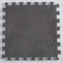 12pcs Plush Puzzle Foam Floor Mat Interlocking Carpet for Bay Windows