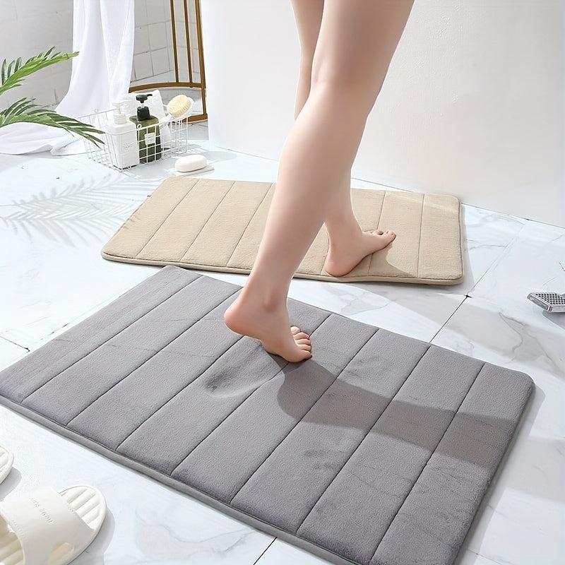 Memory Foam Bath Mat Non Slip Soft Water Absorbent Quick Dry Machine Washable