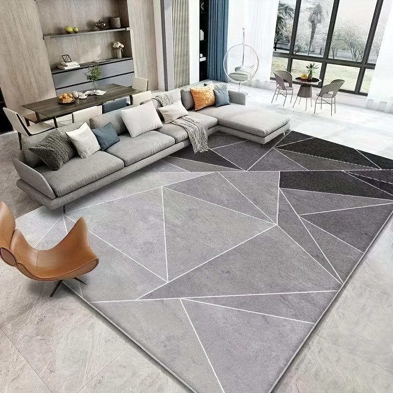 Geometric Pattern Area Rug - Anti Slip for Kitchen Laundry Office & Living Room