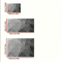 Geometric Pattern Area Rug - Anti Slip for Kitchen Laundry Office & Living Room