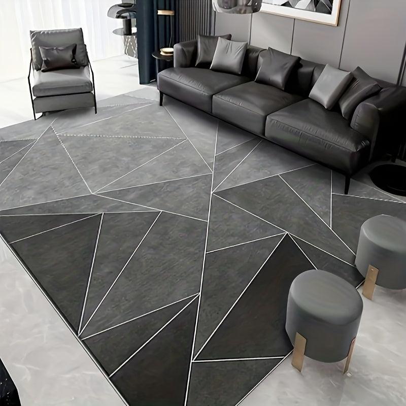 Geometric Pattern Area Rug - Anti Slip for Kitchen Laundry Office & Living Room