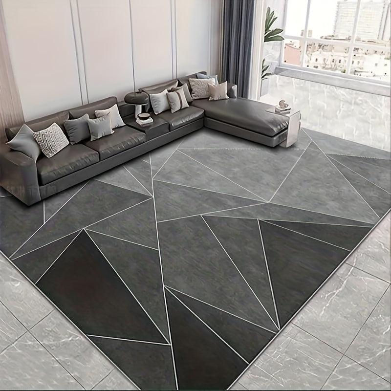 Geometric Pattern Area Rug - Anti Slip for Kitchen Laundry Office & Living Room