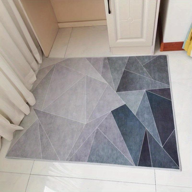 Geometric Pattern Area Rug - Anti Slip for Kitchen Laundry Office & Living Room