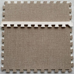 6pcs Linen Baby Play Mat with Foam Floor Mats for Kids