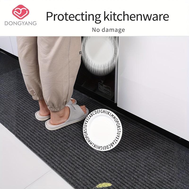 Thickened Striped Kitchen Rug Waterproof Non Slip Runner Doormat