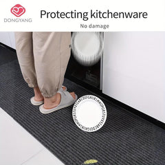 Thickened Striped Kitchen Rug Waterproof Non Slip Runner Doormat