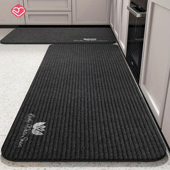 Thickened Striped Kitchen Rug Waterproof Non Slip Runner Doormat