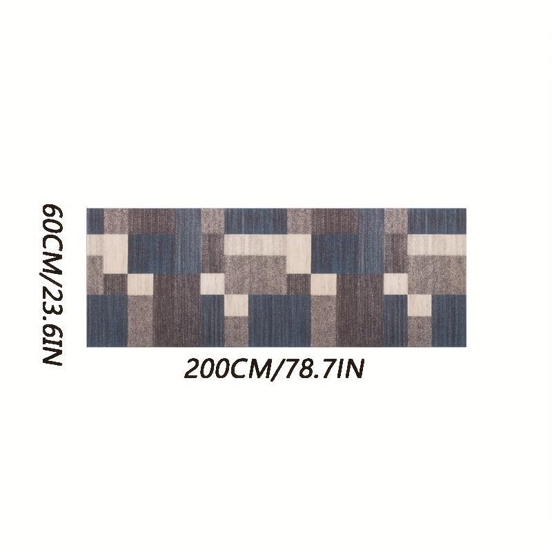 Soft Geometric Rug Non Slip Hallway Rug