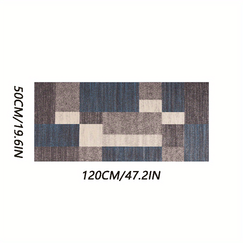 Soft Geometric Rug Non Slip Hallway Rug