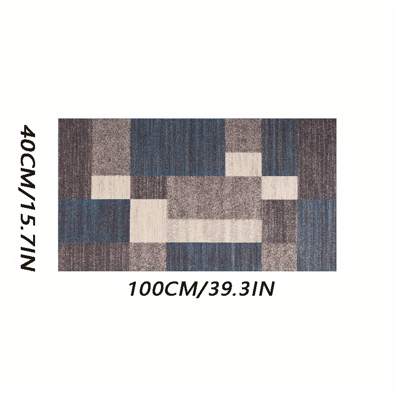 Soft Geometric Rug Non Slip Hallway Rug