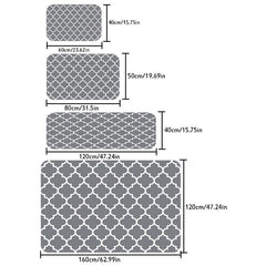 Modern Moroccan Tile Geometric Rug Grey