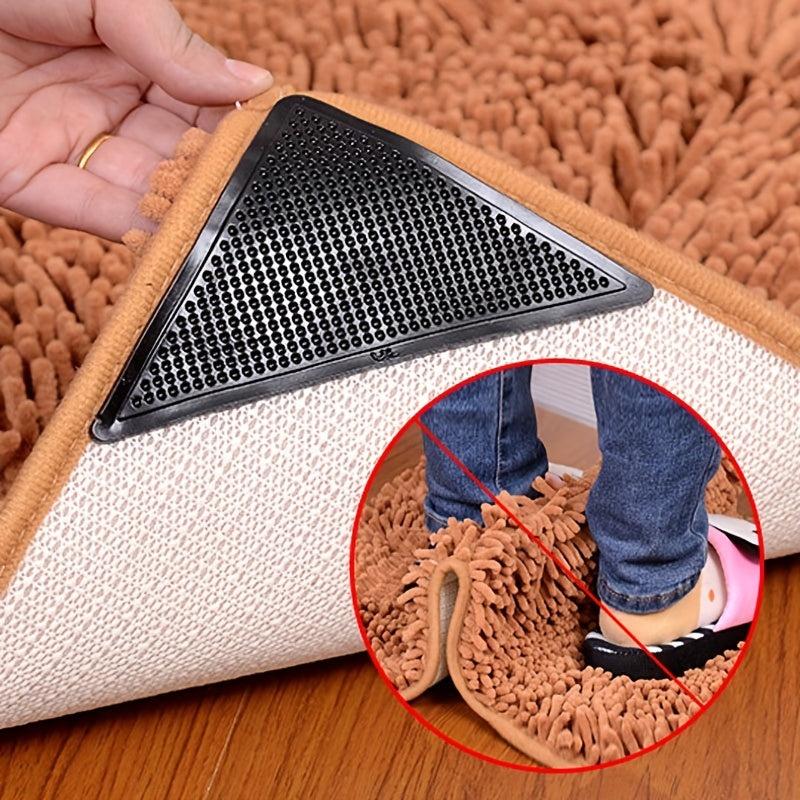 4pcs Grippers For Rug Non Slip Rug Pads Gripper For Hardwood Floors