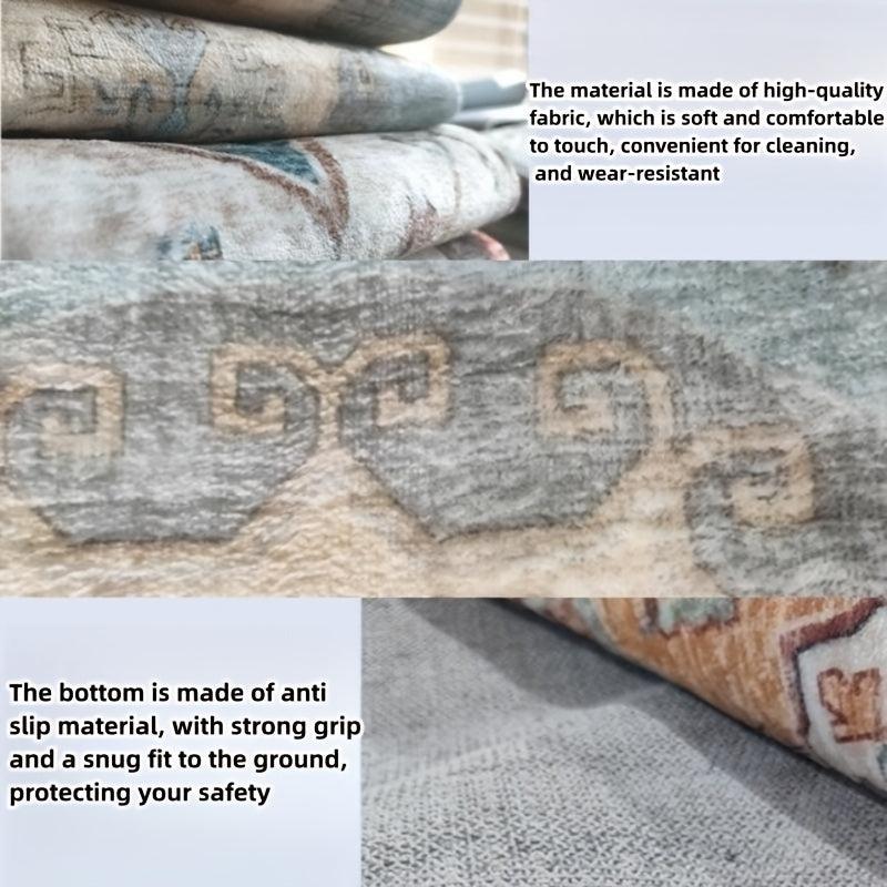 Geometric Living Room Carpet Soft Non-slip Stain Resistant Anti Fatigue Mat