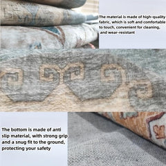 Geometric Living Room Carpet Soft Non-slip Stain Resistant Anti Fatigue Mat