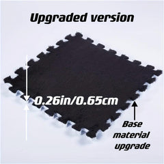 10pcs Plush Puzzle Foam Floor Mat Interlocking Anti Slip Comfort Pads