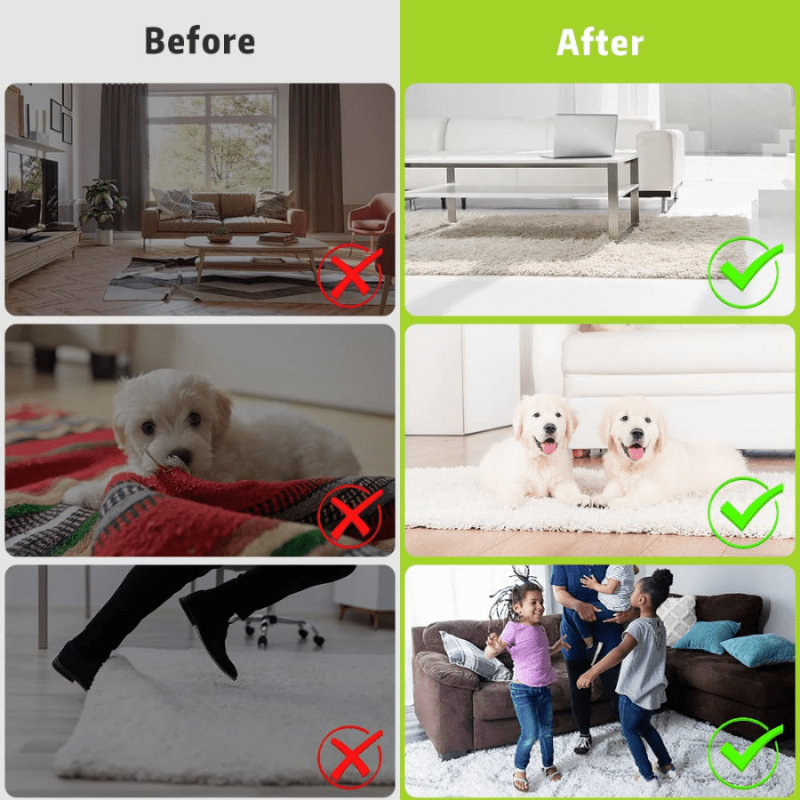 4pcs Rug Gripper Anti Slip Rug Grips Reusable Washable Rug Tape
