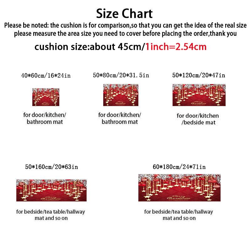 Christmas Runner Kitchen Carpet - Festive Holiday Decor